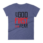Women's With God First No Fear short sleeve t-shirt - Deviant Sway
