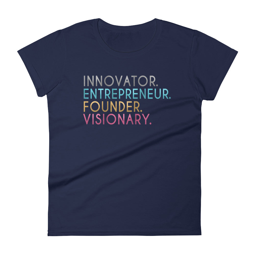 Women's Innovator Entrepreneur Founder Visionary short sleeve t-shirt - Deviant Sway