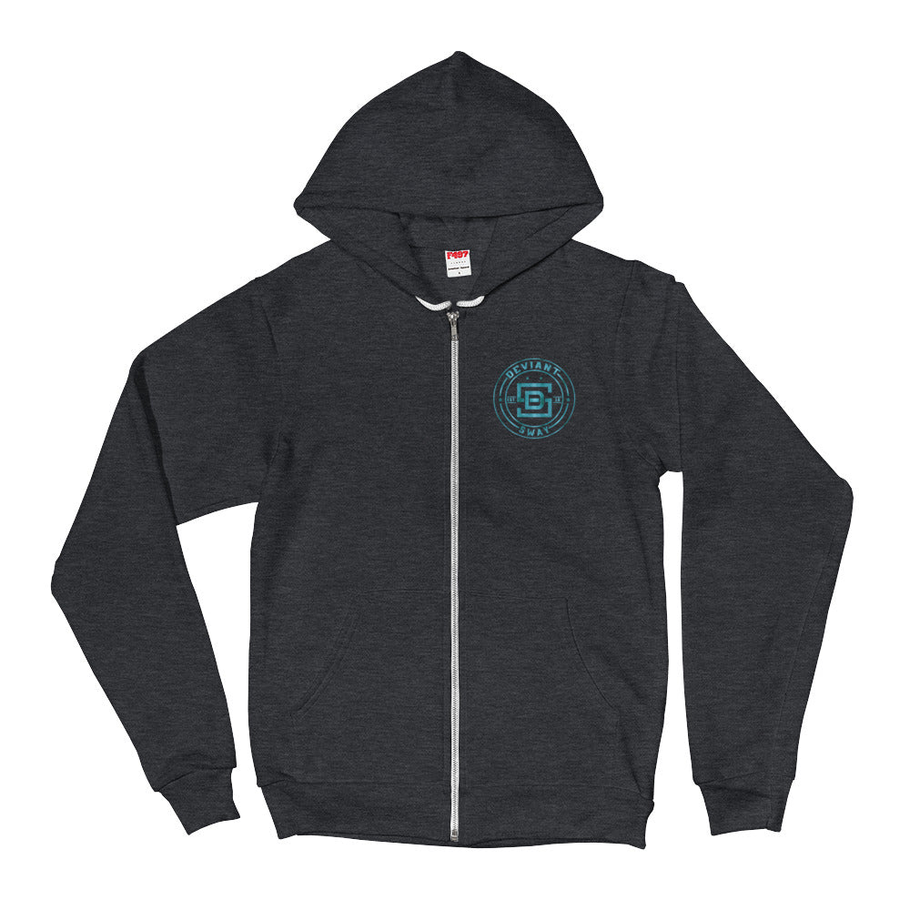 Deviant Sway Classic Vintage Blue Signature Full-zip Hoodie - Deviant Sway