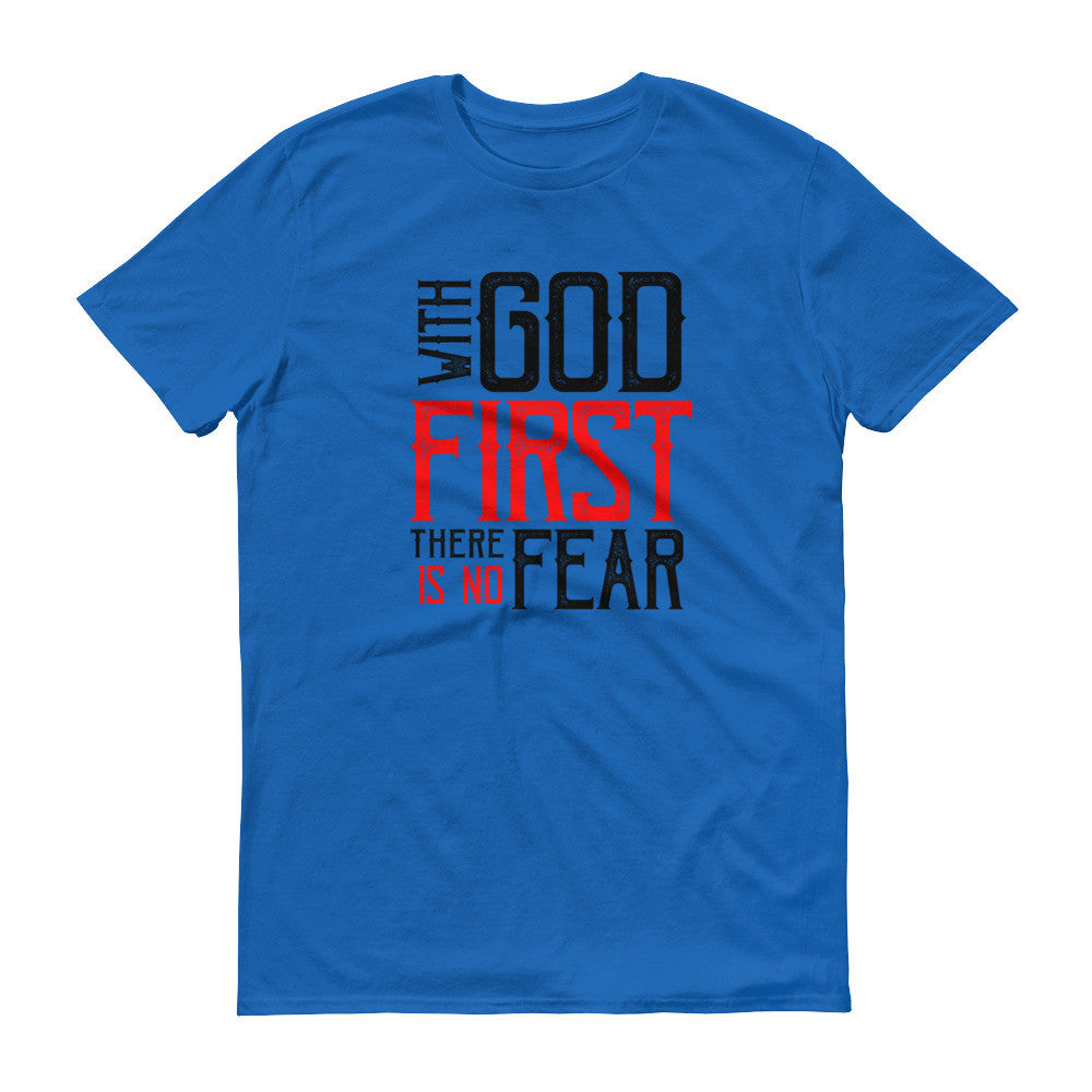 Men's With God First No Fear short sleeve t-shirt - Deviant Sway