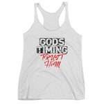 Women's God's Timing: Trust Him racerback tank