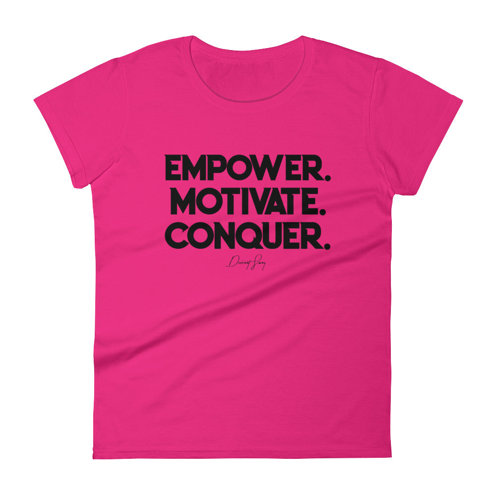 Women's Deviant Sway Empower Motivate Conquer Signature short sleeve t-shirt - Deviant Sway