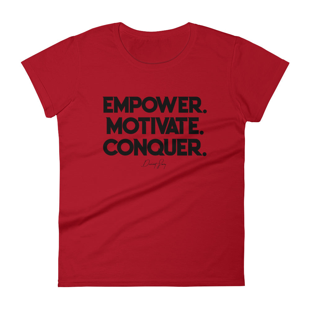 Women's Deviant Sway Empower Motivate Conquer Signature short sleeve t-shirt - Deviant Sway