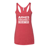 Women's Armed and Dangerously Creative racerback tank - Deviant Sway