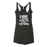 Women's Lions Take Action Without Fear racerback tank