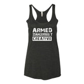 Women's Armed and Dangerously Creative racerback tank