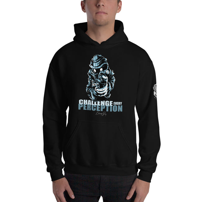 Challenge Every Perception In the Shadows Graphic Signature Pullover Hoodie - Deviant Sway