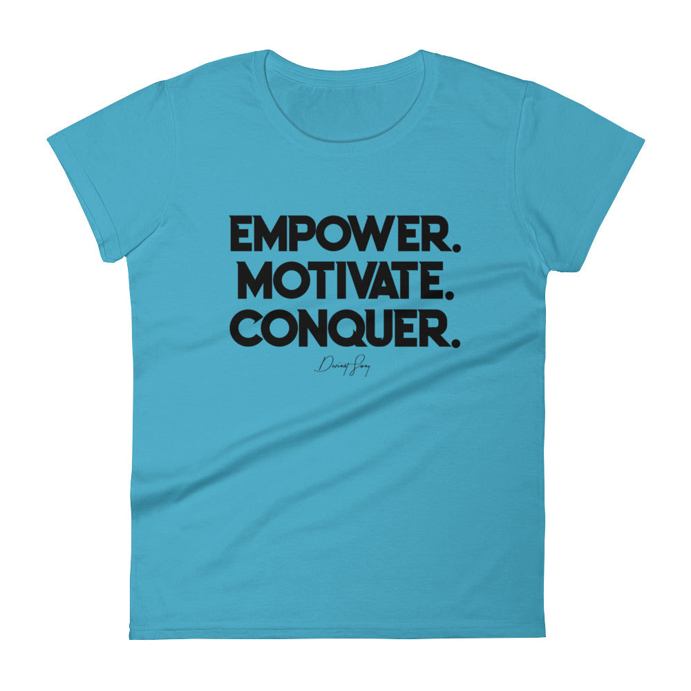 Women's Deviant Sway Empower Motivate Conquer Signature short sleeve t-shirt - Deviant Sway