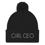 Girl CEO Pom Pom Knit Beanie
