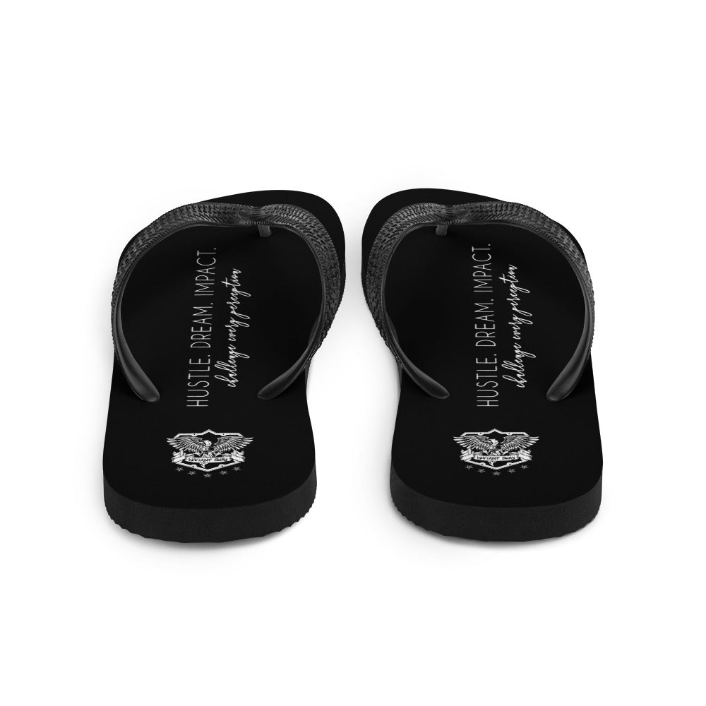 Hustle Dream Impact Challenge Every Perception Signature Flip-Flops - Deviant Sway