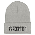 Challenge Every Perception Signature Cuffed Beanie