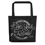Deviant Sway Let's Rock the World Metallic Tote bag - Deviant Sway
