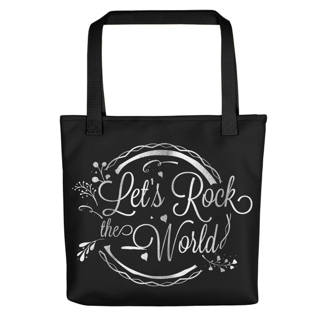 Deviant Sway Let's Rock the World Metallic Tote bag - Deviant Sway