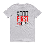 Men's With God First No Fear short sleeve t-shirt - Deviant Sway