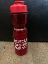 Hustle Dream Impact Motivational Water Bottle