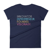Women's Innovator Entrepreneur Founder Visionary short sleeve t-shirt