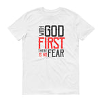 Men's With God First No Fear short sleeve t-shirt - Deviant Sway