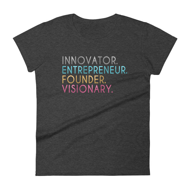 Women's Innovator Entrepreneur Founder Visionary short sleeve t-shirt - Deviant Sway